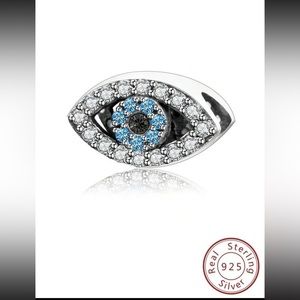 Sterling Silver Evil Blue Eye Charm 🧿